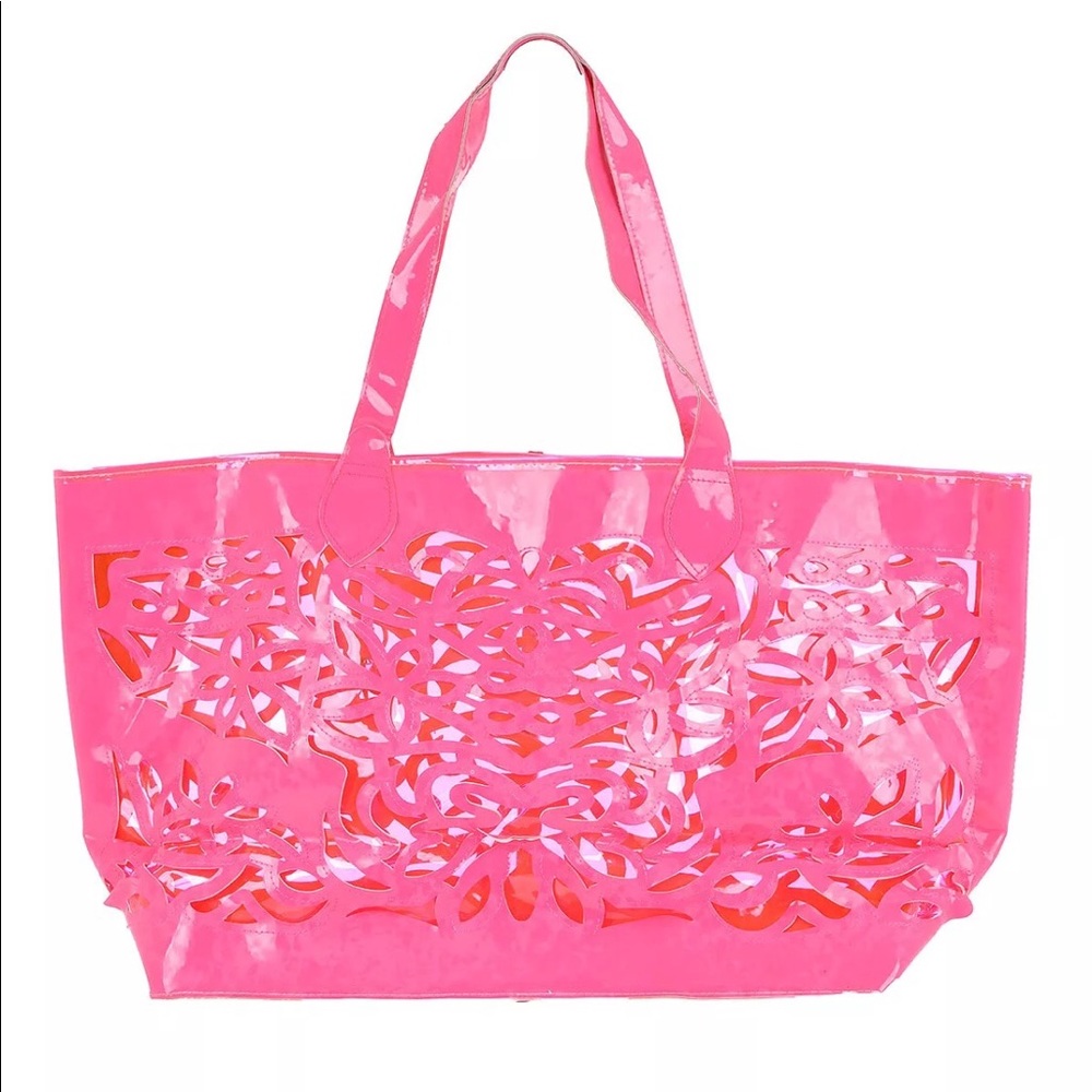 New C&G By Cleric Pink PVC Ex-Large Breach Tote